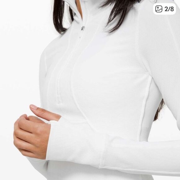 Lululemon Take It In Stride Half Zip Long Sleeve Crop Top - Picture 8 of 11